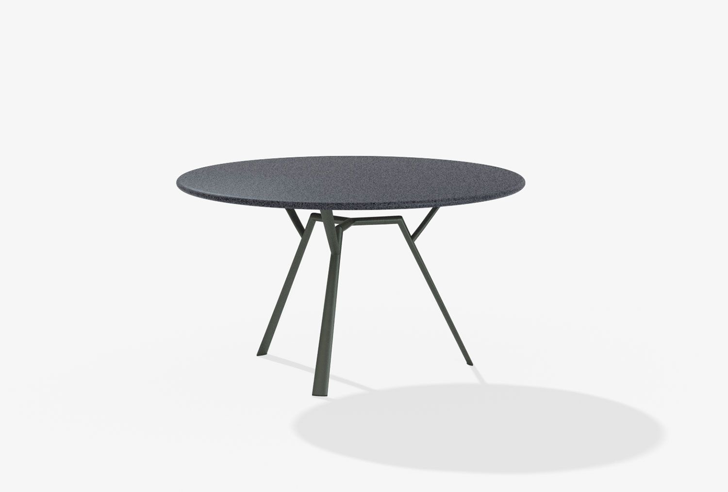 FASTRadice Quadra Round table with top in speckled aluminium圓餐桌