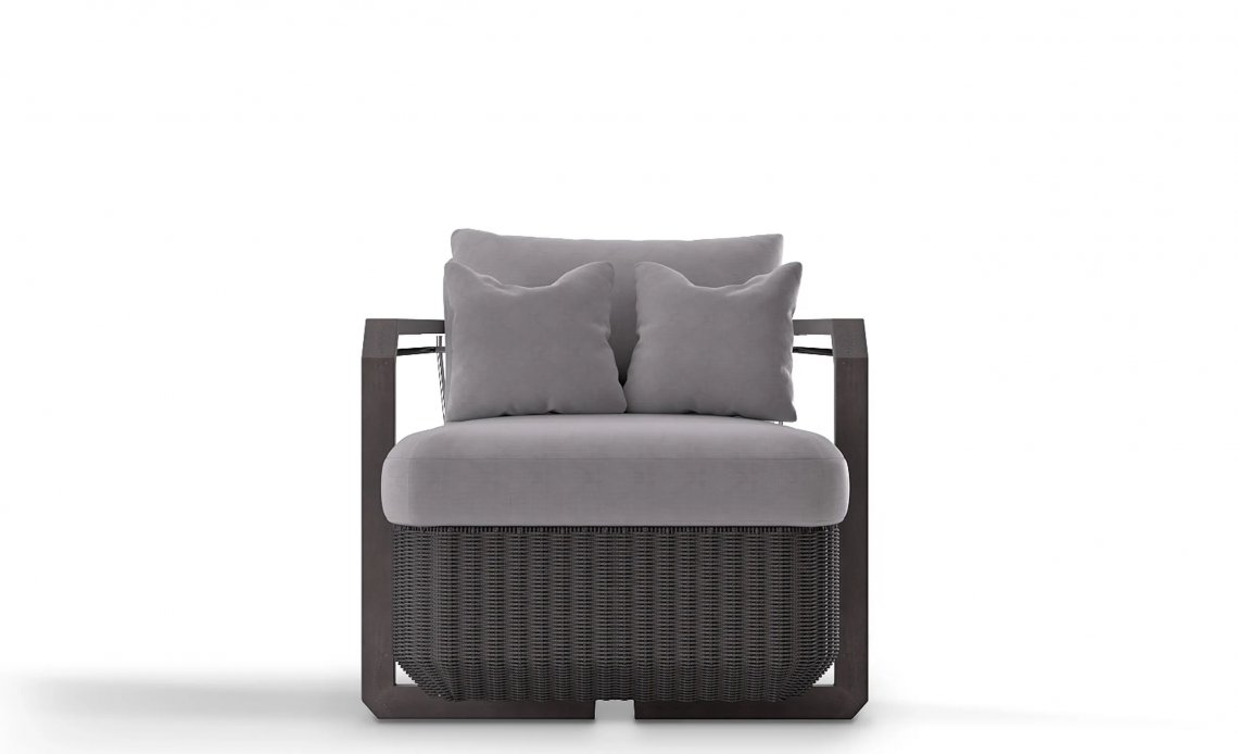 LUXXUHAMPTON GREY ARMCHAIR戶外休閑椅