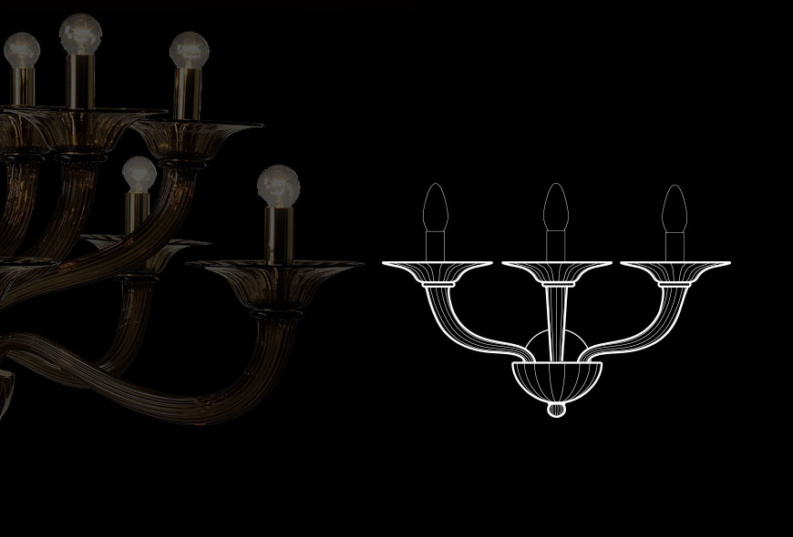 Archimede SegusoSPICA - 3 lights sconce吊燈