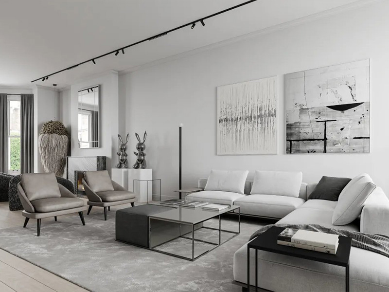 300㎡私人別墅丨專屬于黑白灰的極簡(jiǎn)克制美學(xué)